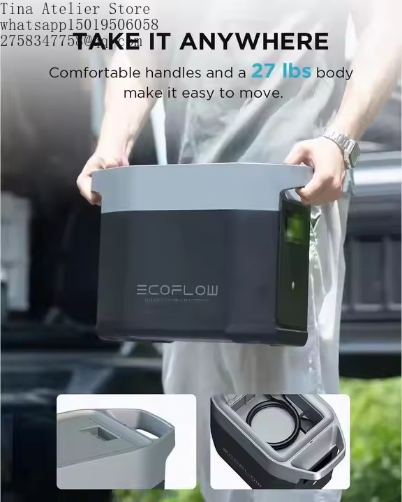 Solar Panel - สำหรับแบตเตอรี่เสริมของสถานีพลังงานแบบพกพา EcoFlow Delta2 ดีไซน์ใหม่ อินเวอร์เตอร์คลื่นไซน์บริสุทธิ์ คอนโทรลเลอร์