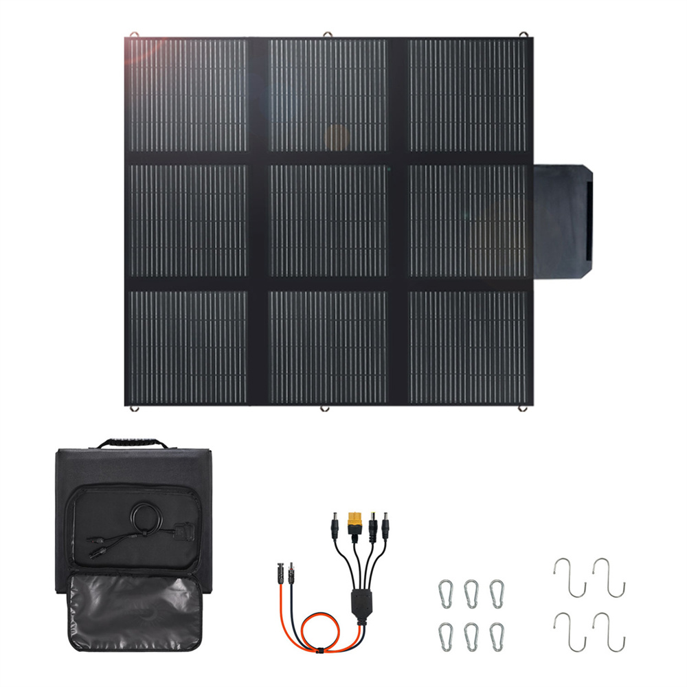 Solar Panel - แผงโซลาร์เซลล์แบบพกพา 300w 12v โมโน สำหรับชาร์จแบตเตอรี่ ใช้สำหรับตั้งแคมป์
