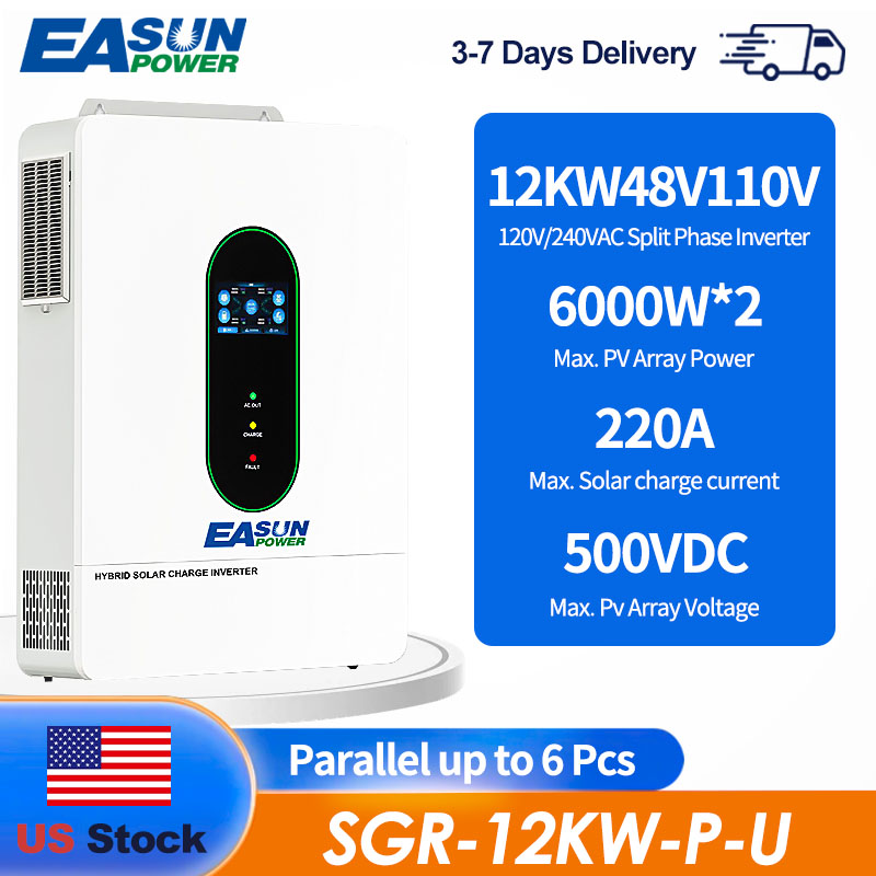Charge Controller Solar - EASUN US อินเวอร์เตอร์พลังงานแสงอาทิตย์แบบแยกเฟส 12KW 12000W 160A