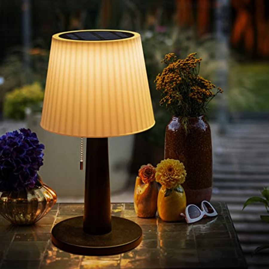 Solar Lamp - โคมไฟตั้งโต๊ะพลังงานแสงอาทิตย์สำหรับใช้ภายนอกและภายในอาคาร - ของขวัญสำหรับคุณแม่ 3 โหมดแสงสว่าง 4000mAh