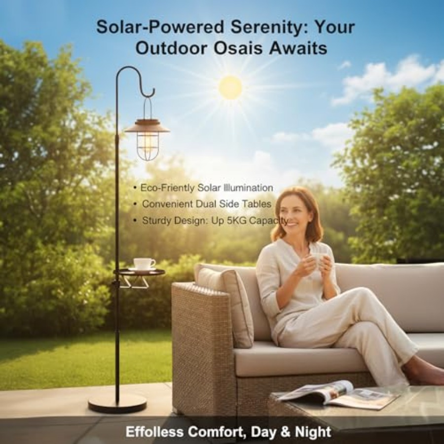 โคมไฟตั้งพื้นพลังงานแสงอาทิตย์ - Solar Lamp บทวิจารณ์และราคา
