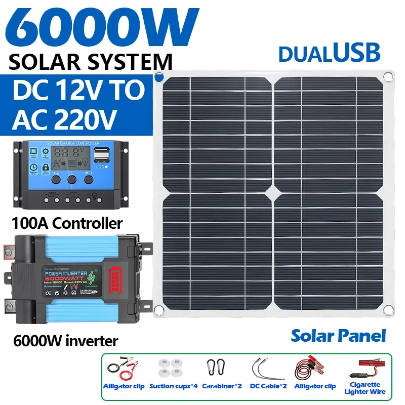 ชุดโซลาร์เซลล์ 6000W มาพร้อมแผ - Solar Panel 200W บทวิจารณ์และราคา