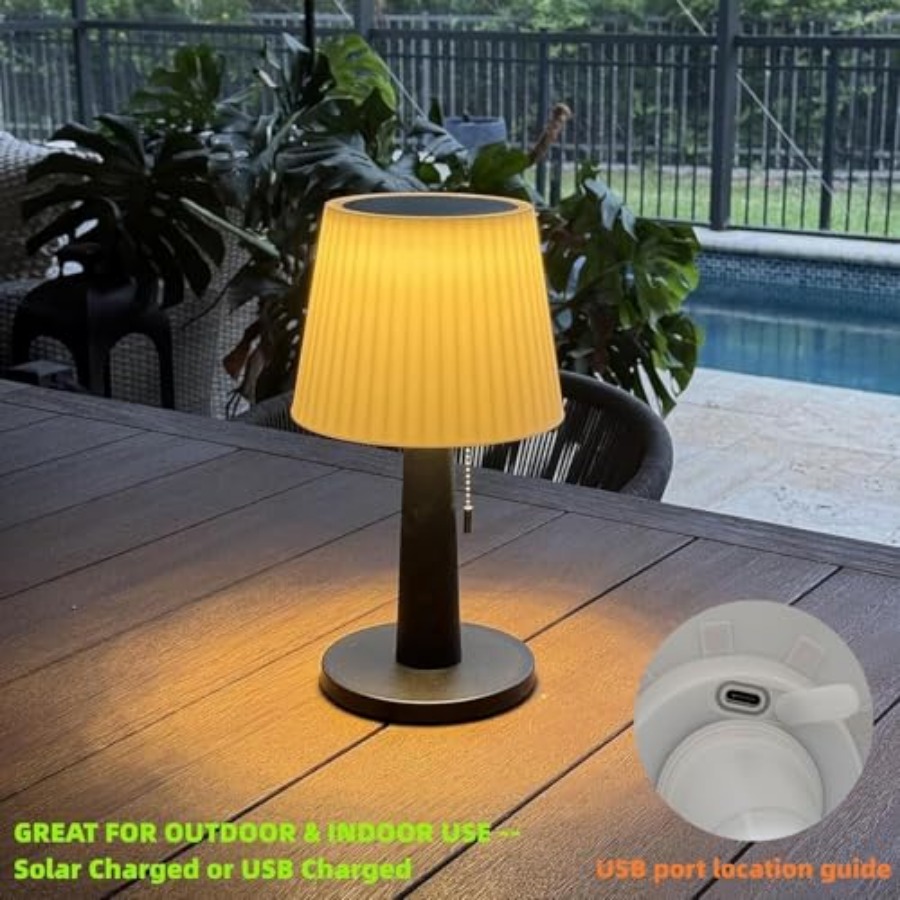 โคมไฟตั้งโต๊ะพลังงานแสงอาทิตย์ - Solar Lamp บทวิจารณ์และราคา